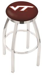  Virginia Tech 36" Swivel Bar Stool with Chrome Finish  