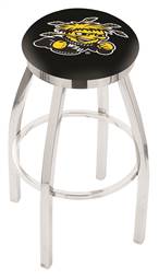  Wichita State 36" Swivel Bar Stool with Chrome Finish  