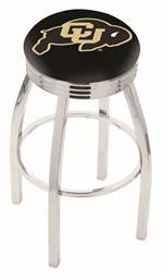  Colorado 25" Swivel Counter Stool with Chrome Finish  