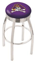  East Carolina 25" Swivel Counter Stool with Chrome Finish  