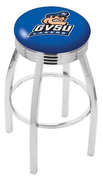  Grand Valley State 25" Swivel Counter Stool with Chrome Finish  