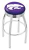  Kansas State 25" Swivel Counter Stool with Chrome Finish  