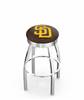  San Diego Padres 25" Swivel Counter Stool with Chrome Finish  