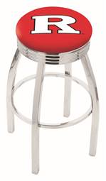  Rutgers 25" Swivel Counter Stool with Chrome Finish  