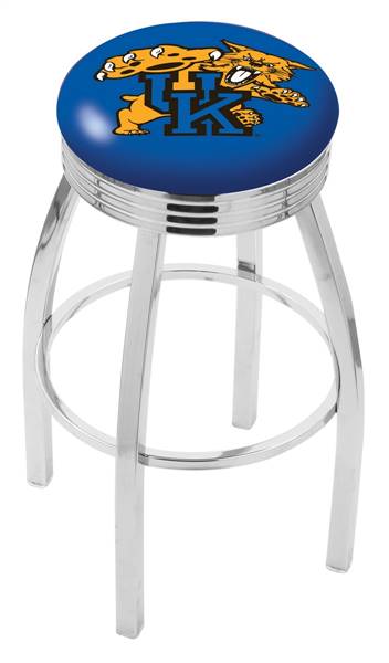  Kentucky "Wildcat" 25" Swivel Counter Stool with Chrome Finish  