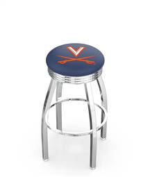  Virginia 25" Swivel Counter Stool with Chrome Finish  