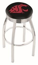  Washington State 25" Swivel Counter Stool with Chrome Finish  