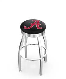  Alabama 30" Swivel Bar Stool with Chrome Finish  