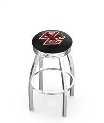  Boston College 30" Swivel Bar Stool with Chrome Finish  