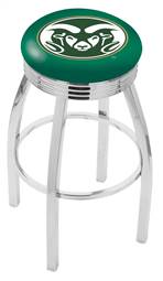  Colorado State 30" Swivel Bar Stool with Chrome Finish  