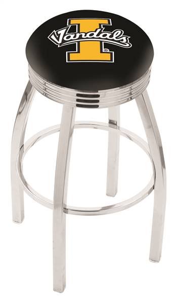  Idaho 30" Swivel Bar Stool with Chrome Finish  