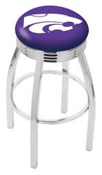  Kansas State 30" Swivel Bar Stool with Chrome Finish  