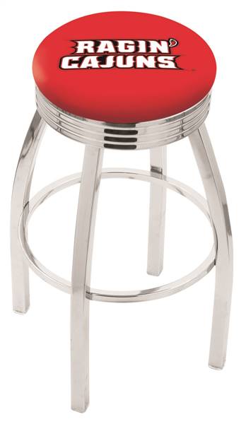  Louisiana-Lafayette 30" Swivel Bar Stool with Chrome Finish  