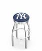  New York Yankees 30" Swivel Bar Stool with Chrome Finish  