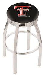  Texas Tech 30" Swivel Bar Stool with Chrome Finish  