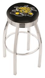  Wichita State 30" Swivel Bar Stool with Chrome Finish  