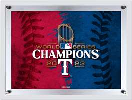 Texas Rangers - 2023 World Series Champions  19.25" x 14.5" Backlit LED Sign  