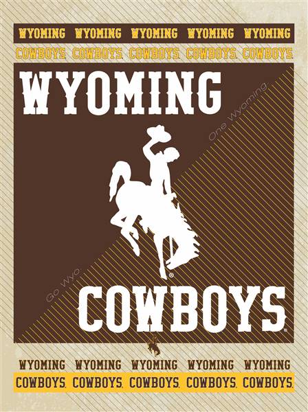 University of Wyoming 24x32 Canvas Wall Art