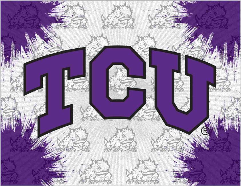 Texas Christian University 24x32 Canvas Wall Art