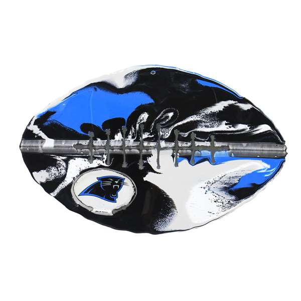 Carolina Football Panthers Recycled Metal Football Wall Art