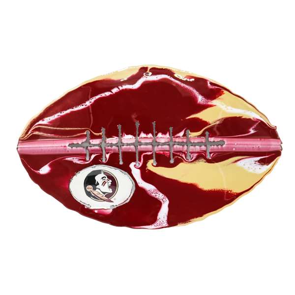 Florida State Football Seminoles Recycled Metal Football Wall Art