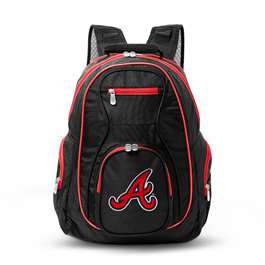 Atlanta Braves  19" Premium Backpack W/ Colored Trim L708