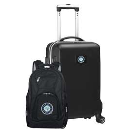 Seattle Mariners  Deluxe 2 Piece Backpack & Carry-On Set L104