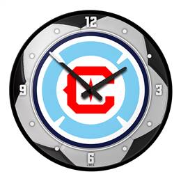 Chicago Fire: Soccer Ball - Modern Disc Wall Clock