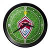 Colorado Rapids: Pitch - Ribbed Frame Wall Clock