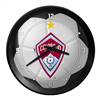 Colorado Rapids: Soccer Ball - Ribbed Frame Wall Clock