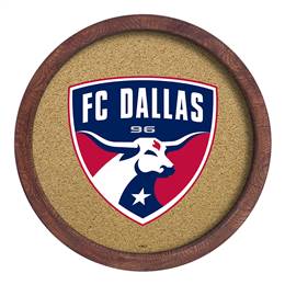 FC Dallas: "Faux" Barrel Framed Cork Board  