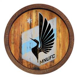 Minnesota United FC: Weathered "Faux" Barrel Top Sign  
