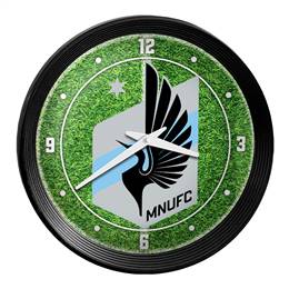 Minnesota United FC: Pitch - Ribbed Frame Wall Clock