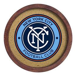 New York City FC: "Faux" Barrel Framed Cork Board  