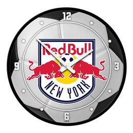 New York Red Bulls: Soccer Ball - Modern Disc Wall Clock