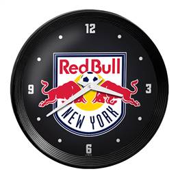 New York Red Bulls: Ribbed Frame Wall Clock