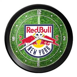 New York Red Bulls: Pitch - Ribbed Frame Wall Clock