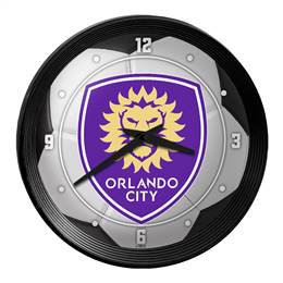 Orlando City: Soccer Ball - Ribbed Frame Wall Clock