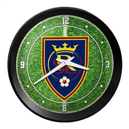 Real Salt Lake: Pitch - Ribbed Frame Wall Clock