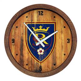 Real Salt Lake: Weathered "Faux" Barrel Top Clock  