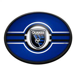 San Jose Earthquakes: Oval Slimline Lighted Wall Sign