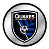 San Jose Earthquakes: Modern Disc Mirrored Wall Sign