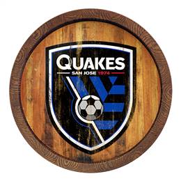 San Jose Earthquakes: Weathered "Faux" Barrel Top Sign  