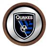 San Jose Earthquakes: Barrel Top Framed Mirror Mirrored Wall Sign