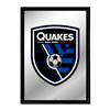 San Jose Earthquakes: Framed Mirrored Wall Sign