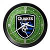 San Jose Earthquakes: Pitch - Ribbed Frame Wall Clock