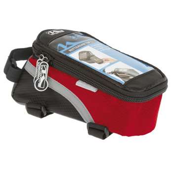 M-Wave Bike Bicycle Rotterdam Smartphone Top Tube Bag in Red