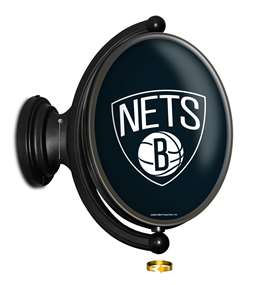 Brooklyn Nets: Original Oval Rotating Lighted Wall Sign