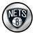 Brooklyn Nets: Modern Disc Mirrored Wall Sign