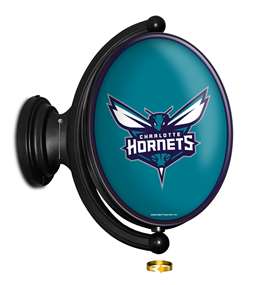 Charlotte Hornets: Original Oval Rotating Lighted Wall Sign